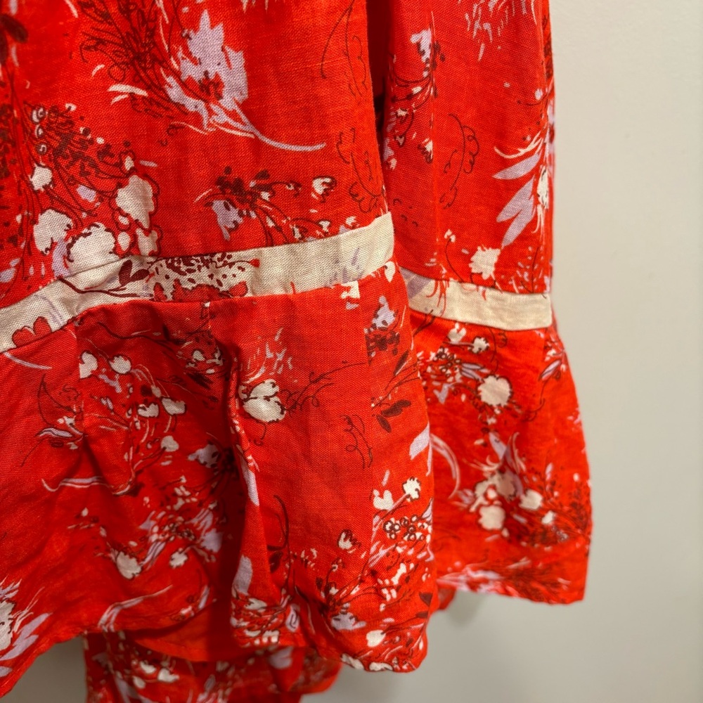 NWT free people All Mine dress in cherry combo, size large - Picture 9 of 11